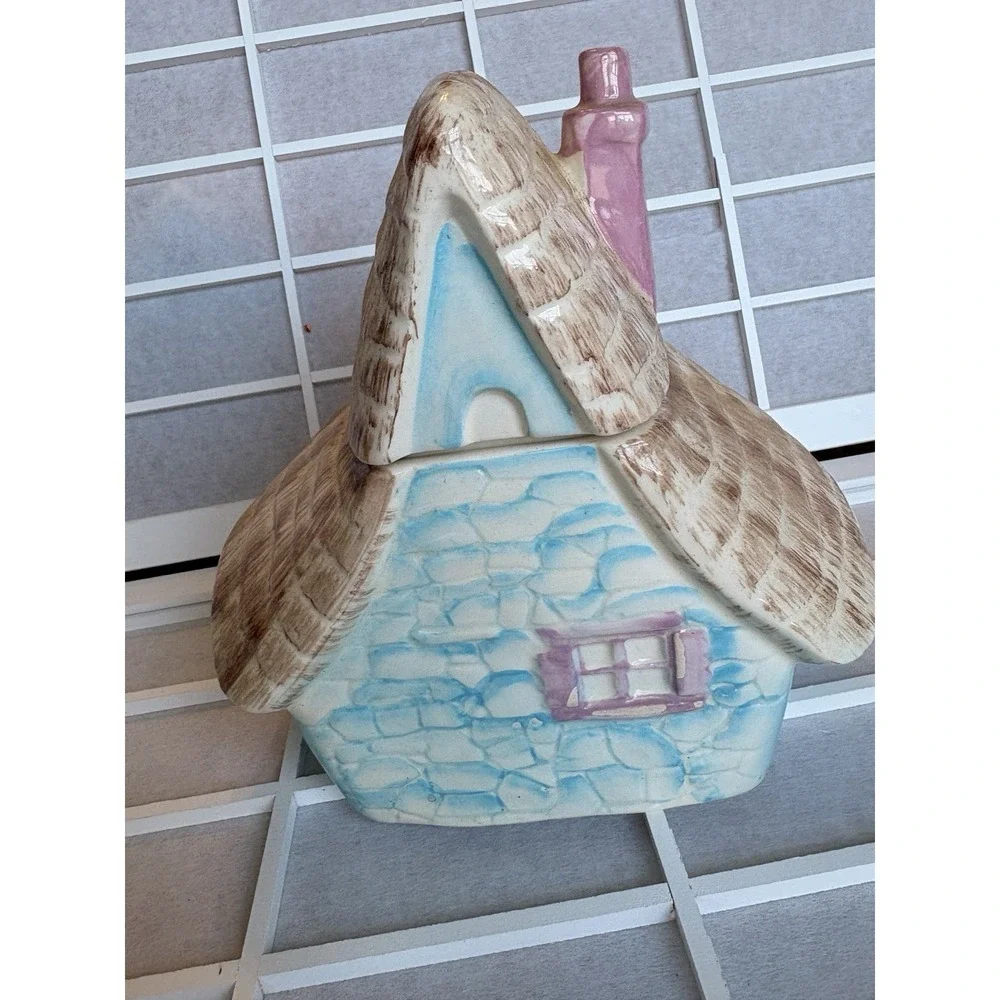 Vintage Kitchen‎ Country Cottage Nancy Meyers Shabby Ceramic Cookie Jar Canister